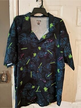 Griffin Armament night ops Hawaiian shirt men size xl button up neon lights